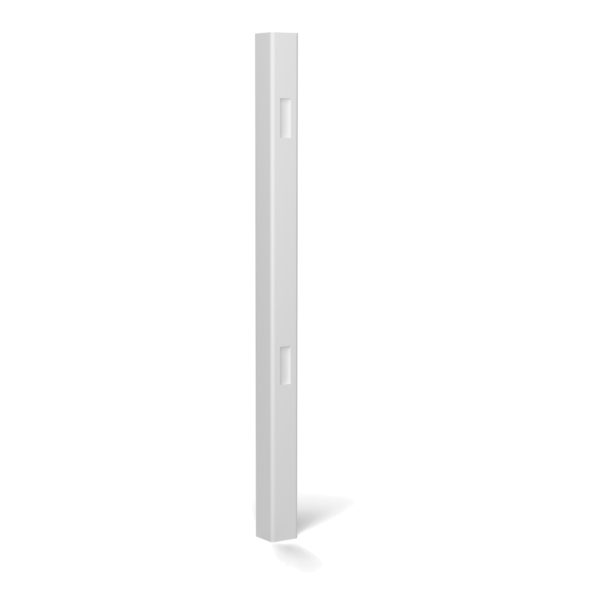 Hampton Privacy Corner Post 1200 mm — routed on two faces next to each other, three-quarter view