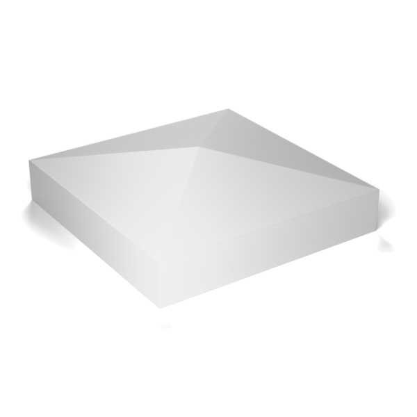 Flat external post cap, 127 mm post, white (CAPFEW127)